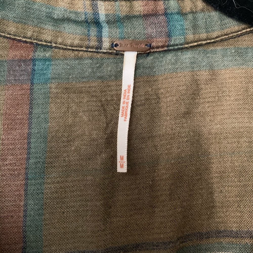 Free People Plaid oversized shirt - Picture 2 of 5